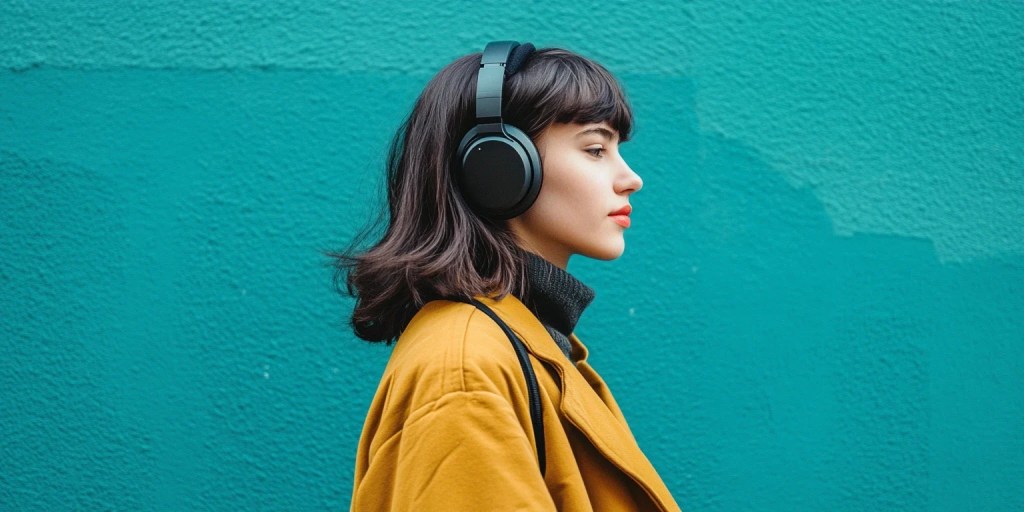 A person wearing a headset