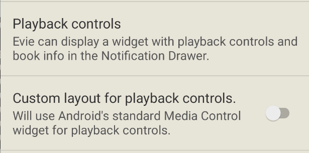 Enabling the system media style notification for Evie.